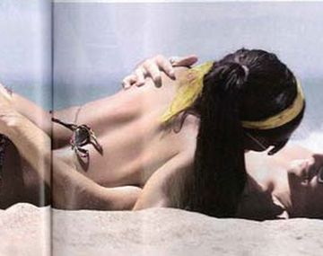 Silvina Escudero y su novio