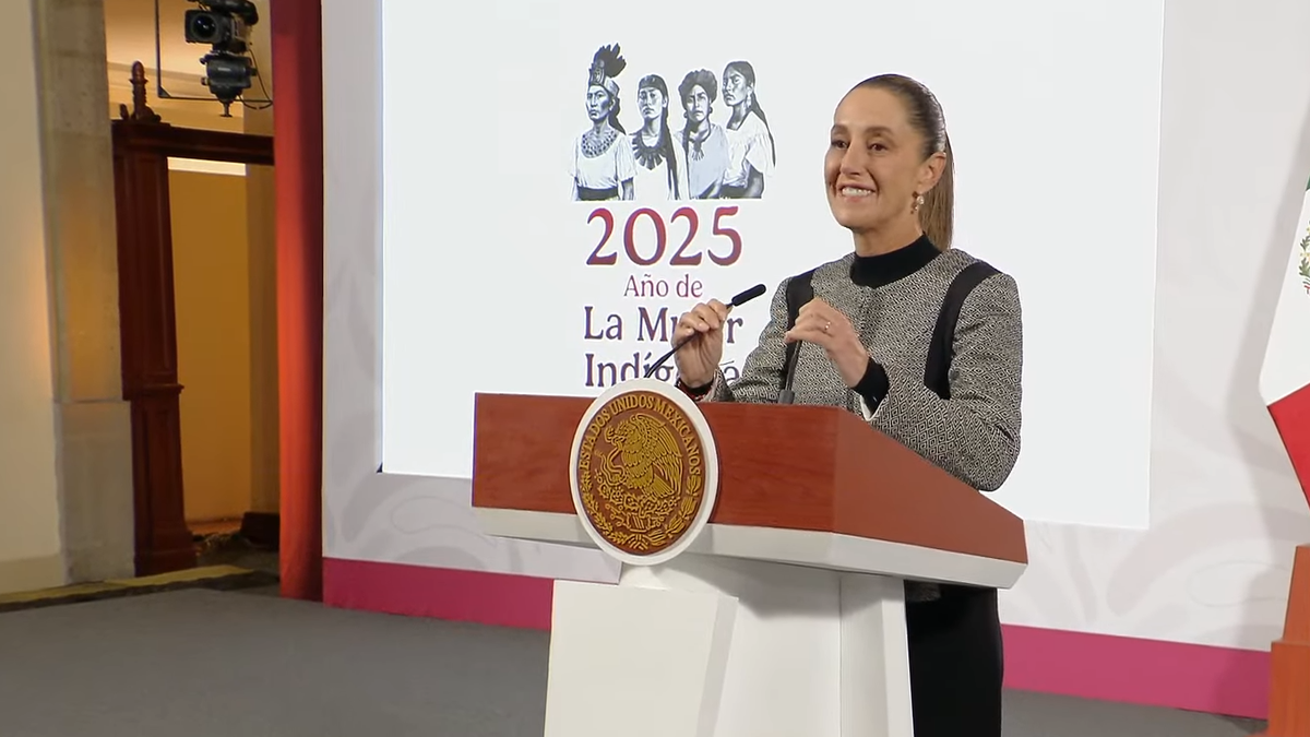 Claudia Sheinbaum en la Mañanera de este viernes.