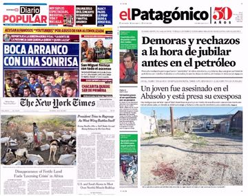 Mirá las tapas de los diarios