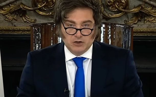 Javier Milei por cadena nacional.