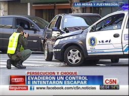 persecucion y choque en barrio norte: hay 4 detenidos persecucion y choque en barrio norte: hay 4 detenidos