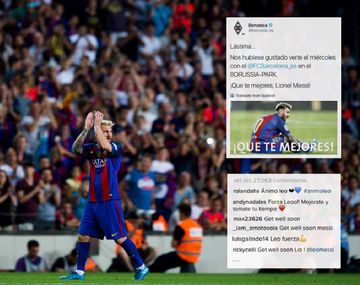 Messi agradeció mensajes de apoyo y prometió que volverá más fuerte