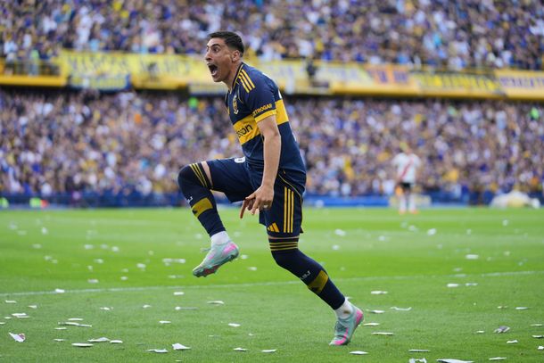 Miguel Merentiel, carta de gol de Boca Miguel Merentiel, carta de gol de Boca