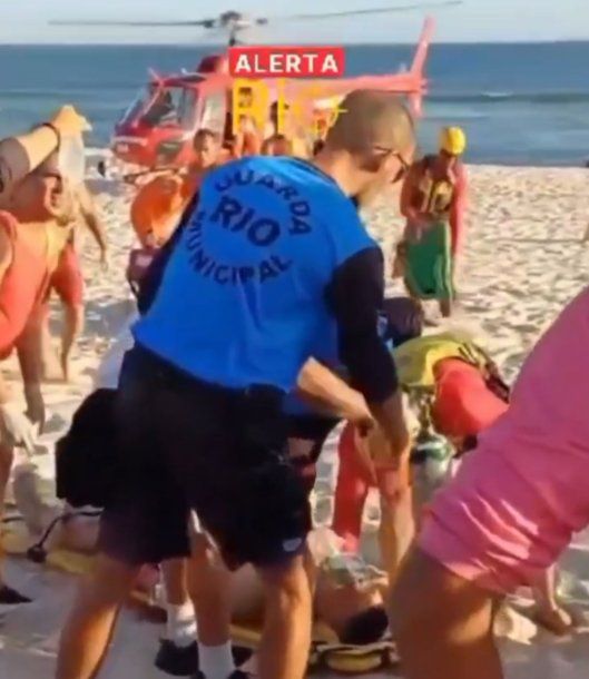 Hinchas de Racing heridos en Río de Janeiro.