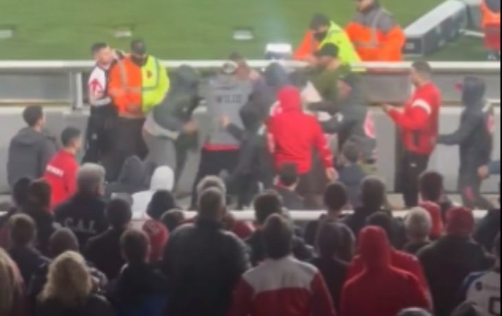 Graves incidentes en la tribuna del Rojo tras el empate ante River