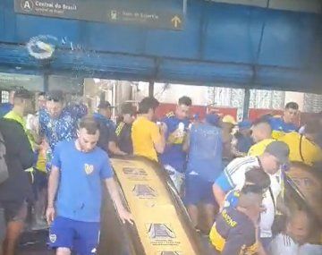 Barras de Fluminense atacaron a hinchas de Boca en el subte carioca