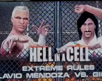 Flavio y El Gigolo en una pelea de lucha libre