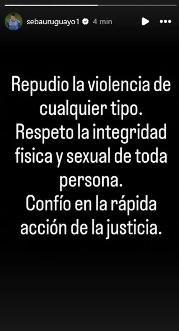 Denuncia por abuso sexual: el mensaje de Sebastián Sosa en Instagram Denuncia por abuso sexual: el mensaje de Sebastián Sosa en Instagram