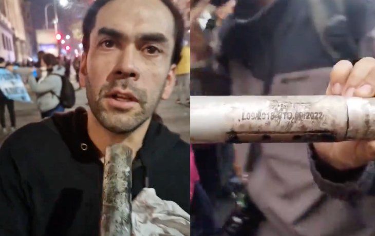 La Policía reprimió con gases lacrimógenos vencidos: Como los alimentos de Pettovello