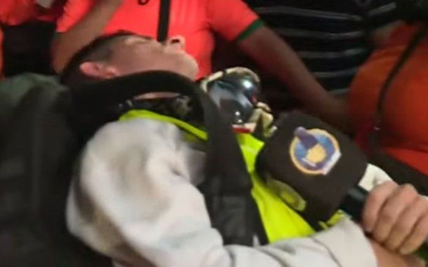 Más represión en Congreso: una moto de la Policía Federal pasó por encima a un periodista
