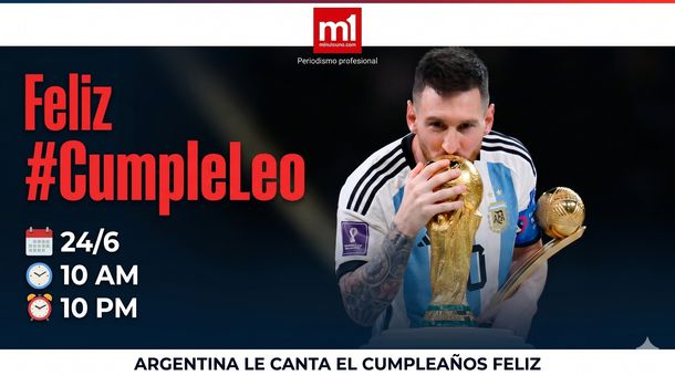¡Feliz cumpleaños Lionel Messi! Convocan a cantarle a las 10 de la mañana y 10 de la noche