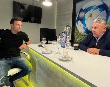 Chiqui Tapia y Lionel Scaloni se reunieron en el predio de la AFA