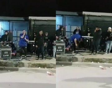 Un cantante recibió un disparo de aire comprimido en la frente durante un show en la calle