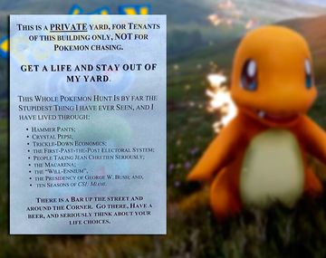 Los jugadores de Pokémon Go van a su patio