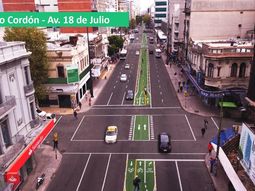 Render de la ciclovía de 18 de julio en Montevideo. Render de la ciclovía de 18 de julio en Montevideo.