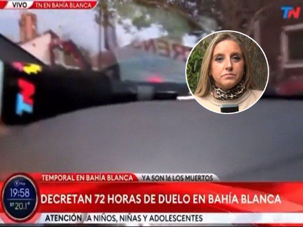 Paula Bernini tuvo un ataque de bronca en medio del temporal de Bahía Blanca