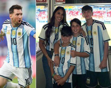 Así festejó Antonella Roccuzzo el gol de Lionel Messi