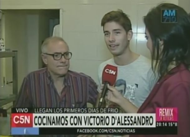 Victorio D´Alessandro y Fito Yanelli cocinaron en C5N