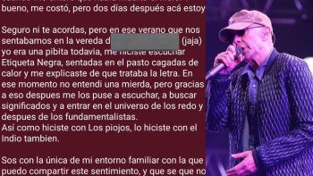 no hablaba con su hermana, le escribio por la muerte del indio solari y la respuesta emociono a todos no hablaba con su hermana, le escribio por la muerte del indio solari y la respuesta emociono a todos