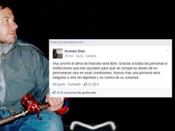 Muerte digna: el emotivo mensaje en Facebook de la familia del paciente 