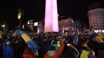 Festejos de Boca en el Obelisco Festejos de Boca en el Obelisco