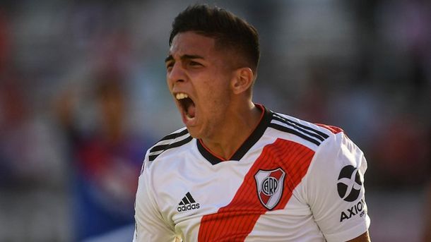 Hernán López, el sobrino de Maradona, debutó en River con un gol