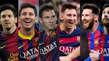 Messi, con el paso de los años en el Barcelona Messi, con el paso de los años en el Barcelona