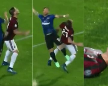 Papu Gómez lesionó a Lucas Biglia