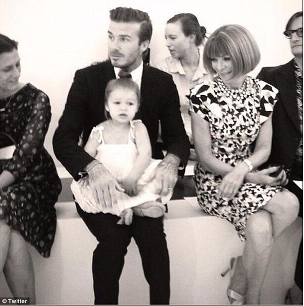 David Beckham y su tierna hija en el desfile de Victoria