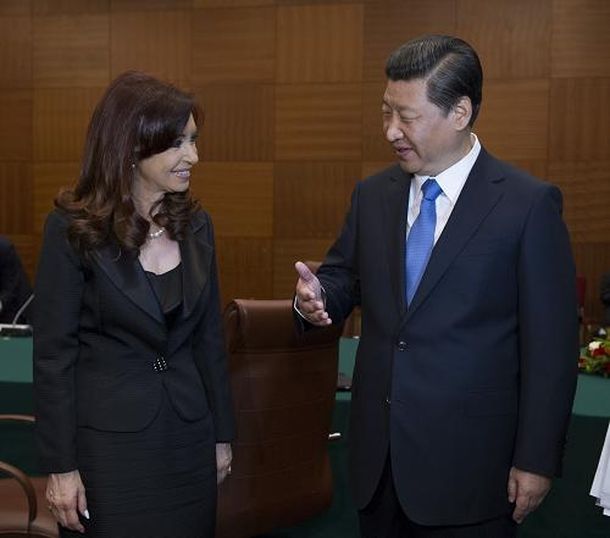 Cristina Kirchner recibe al presidente de China en Casa Rosada