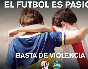 Previo al Superclásico la ciudad amaneció empapelada contra la violencia en el fútbol