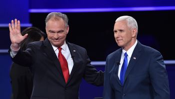 Tim Kaine y Mike Pence en el debate de candidatos a vicepresidentes de Estados Unidos Tim Kaine y Mike Pence en el debate de candidatos a vicepresidentes de Estados Unidos