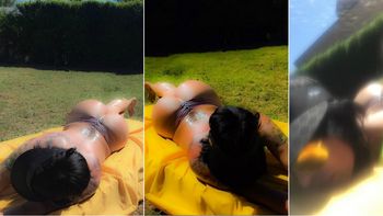 Daniela Cardone en hilo dental. Daniela Cardone en hilo dental.