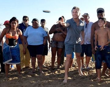 El Presidente en una de sus vacaciones