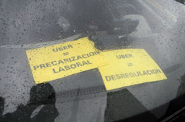 La protesta de taxistas en la Ciudad por la llegada de Uber