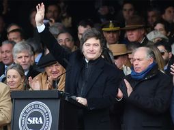 Javier Milei en La Rural.