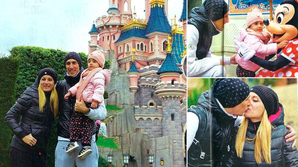 Ángel Di María y su familia, de vacaciones en Eurodisney