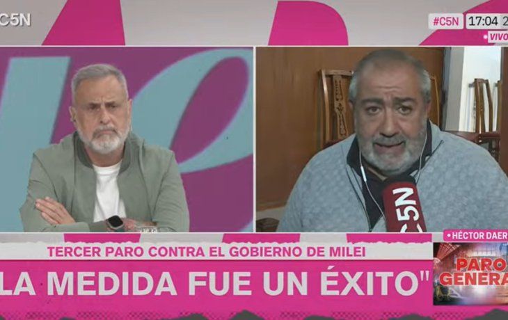 Héctor Daer con Jorge Rial, en Argenzuela (C5N).