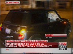 Persecución y tiroteo tras el robo de un auto en Liniers