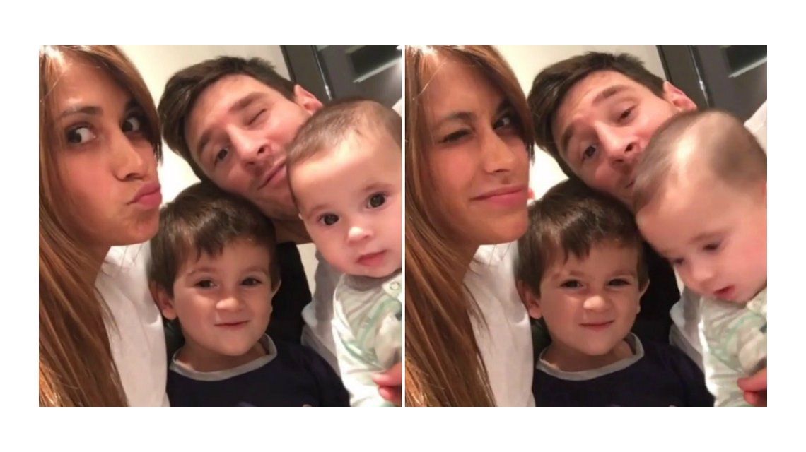 VIDEO: mirá el divertido show de caras y gestos de la familia Messi