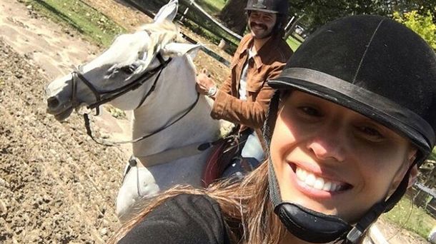 Pampita y Guillherme ensayando