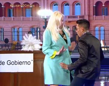 Brian Sarmiento y el meneo con Susana Giménez