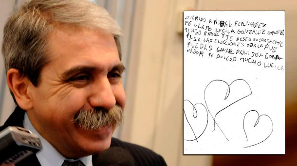 Mirá la tierna carta que una nena de 8 años le envió a Aníbal Fernández