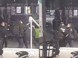 Insólito: brutal pelea entre dos policías en la terminal de micros de Santa Fe