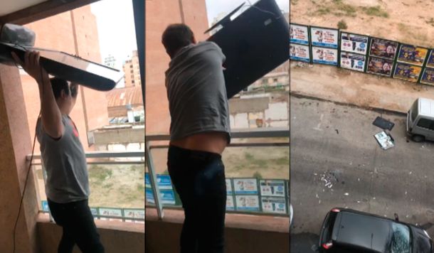 La otra cara de la eliminación de Argentina: tiró un plasma por la ventana