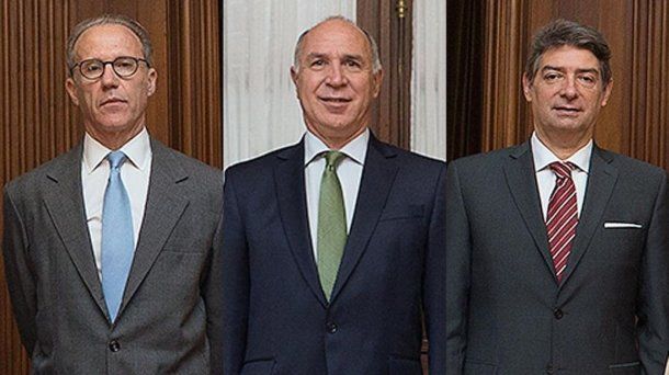 Rosenkrantz, Lorenzetti y Rosatti, jueces de la Corte Suprema.