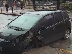 Fuerte choque en avenida Cabildo deja dos heridos
