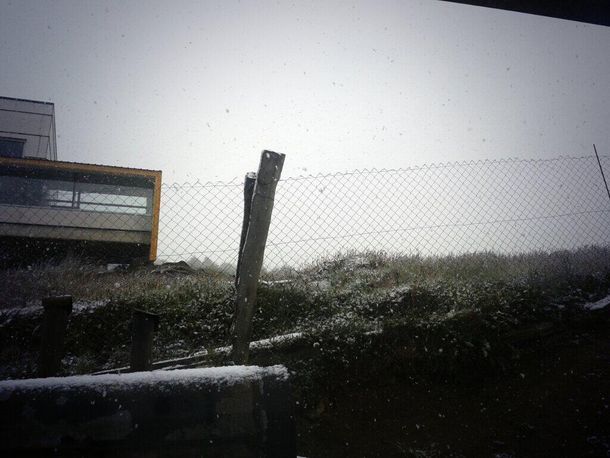 Cayó nieve en Ushuaia en medio de la ola de calor