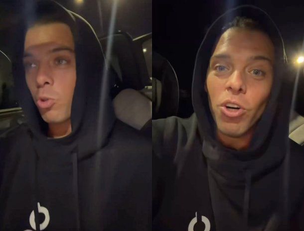 Santiago Maratea se filmó mientras manejaba sin cinturón de seguridad.&nbsp;