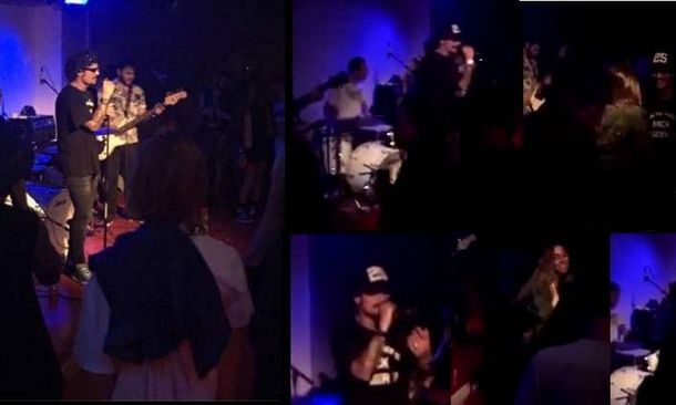 Daniel Osvaldo debutó como cantante en Barcelona y presentó nueva novia